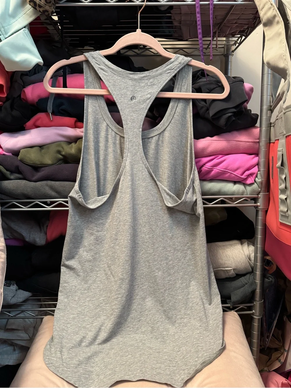 lululemon Yogi Racerback Tank - Heathered Grey - 10/12 Pima cotton